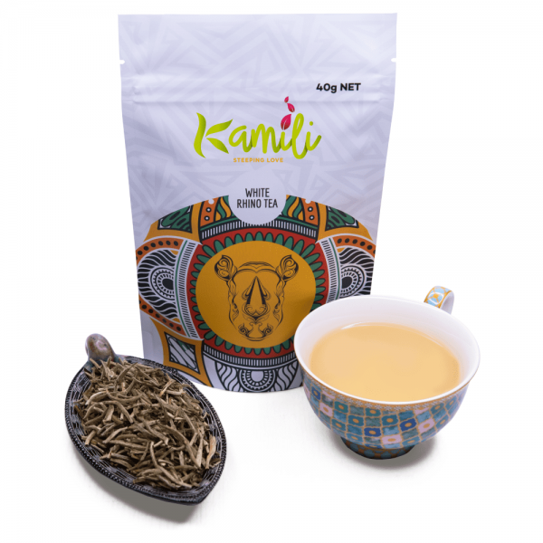 Buy white teas rhino herbal & 50 tea cup bags at Kamili Kenyan Tea